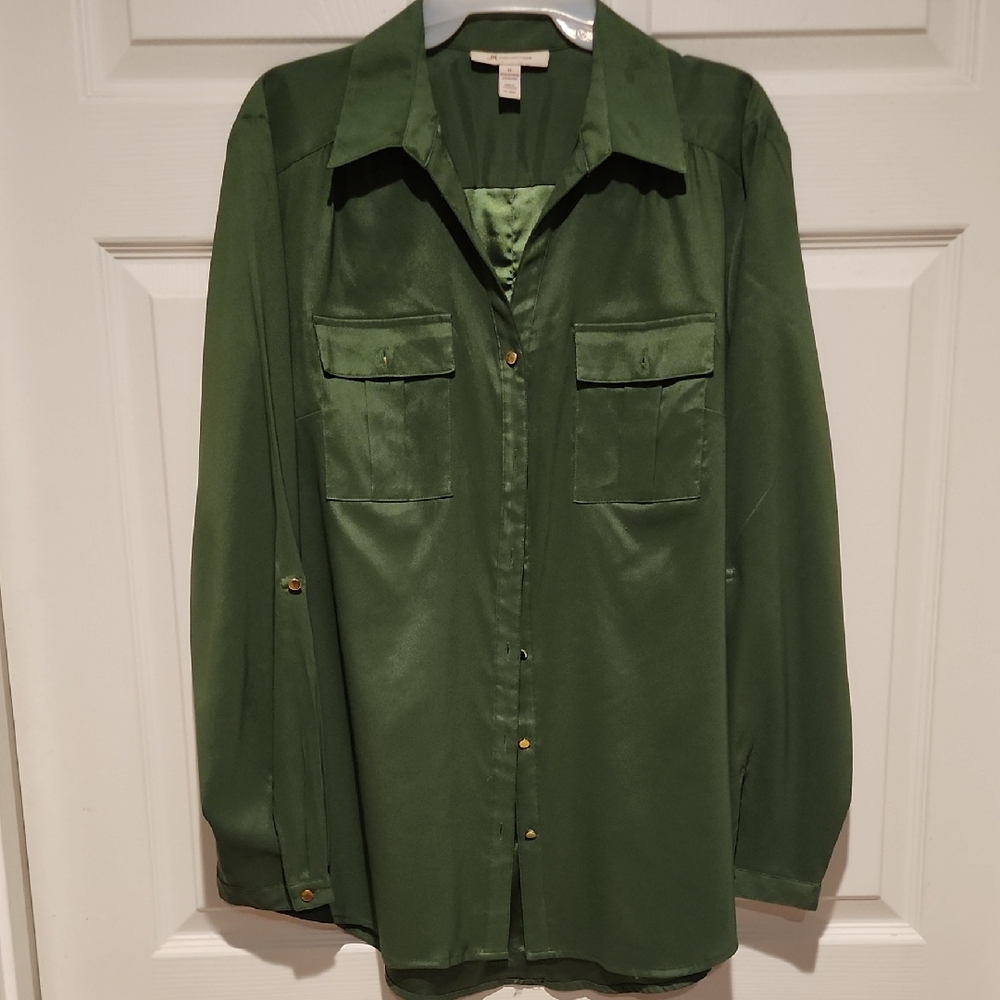 JM Collection Green Blouse
